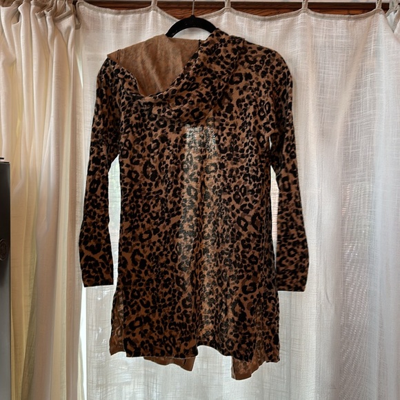 CHARTER CLUB 100% Cashmere Hooded Cheetah-Print Cardigan XS and PP PRICE FIRMM - Picture 4 of 8